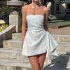 Летнее Элегантное Темпераментное Вечернее Платье Женское Без Рукавов С Открытыми Плечами Сексуальное Платье-Труба Мини Платье Вестидос