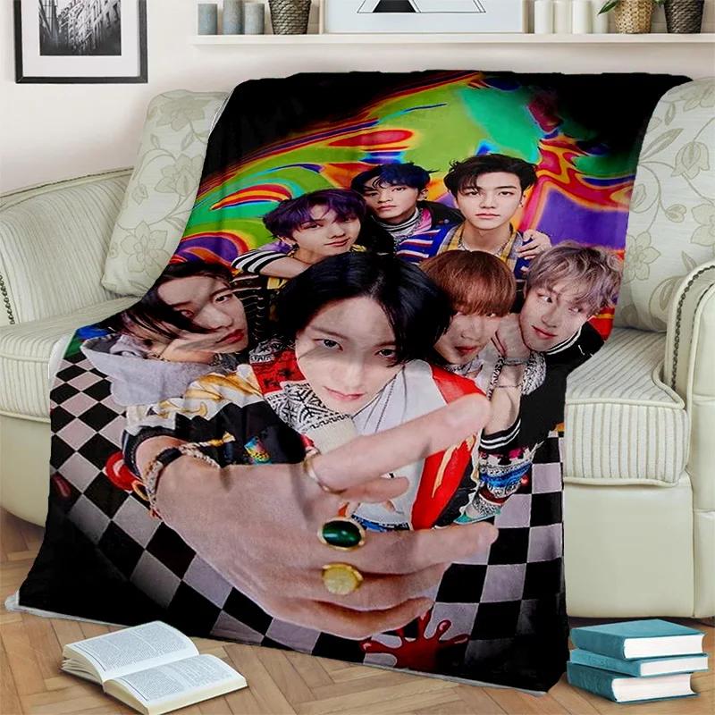 3D Kpop Stray Kids Корейское одеяло с певицей, мягкое одеяло для дома, спальни, кровати, дивана, пикника, путешествия, офиса, чехол для отдыха, детское одеяло