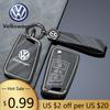 Для VOLKSWAGEN VW Чехол-держатель для умного ключа автомобиля из цинкового сплава, серый, для VW Volkswagen Golf 7 MK7 Tiguan MK2 T-roc T-c