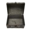 Wooden Treasure Chest Boxes Hand Crafted Vintage Wooden Box with Mini Metal Lock for Storing