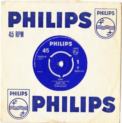 7-дюймовая пластинка ROBERT EARL WALLY STOTT HIS ORCH Lonely 326556BF Philips 1962 UK Поп Б/у