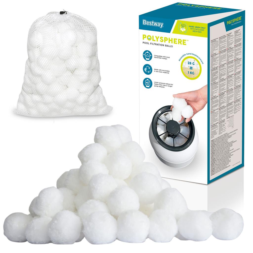 Bestway 58486 11355 L/H Pool Sand Pump + Filter Balls
