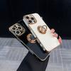 Электролитическое покрытие Однотонный для Чехла на Телефон Apple 16 Держатель-кольцо для IPhone 15 Высококачественный 14 ProMax Защитный Чехол