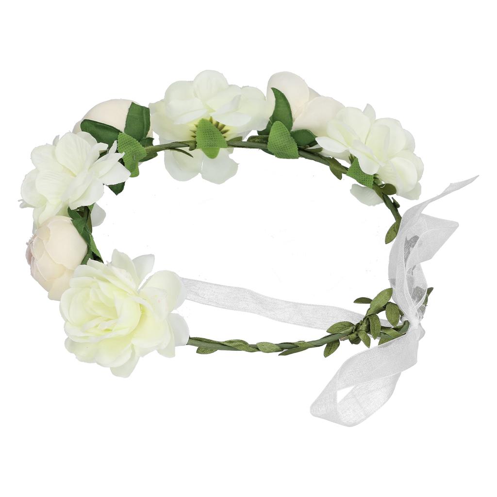 Венок из цветов на голову Цветочный венок Головной убор Искусственная цветочная корона для женщин