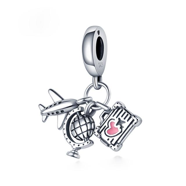 925 Серебряный Шарм Подходит для Любителей Шарма Серии Любовь Браслет Ожерелье Брелок Женские Ювелирные Изделия Diy