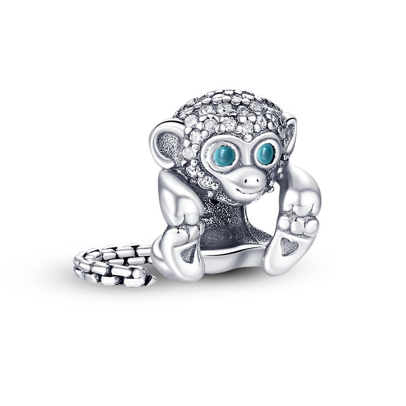 Мода 925 Серебряные Подвесные Бусины Животных Акулы Подходит Оригинальный Браслет DIY Для Ожерелья Кулона Изготовление Для Женщин