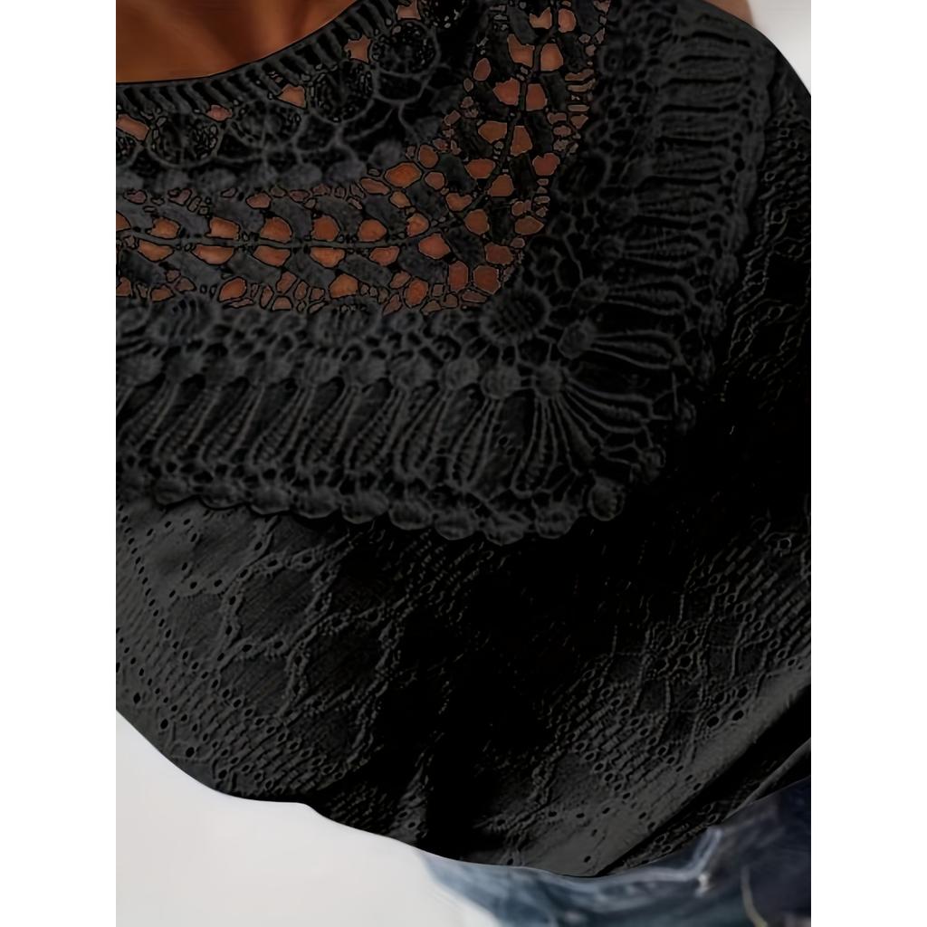 Women's Fashion Hollow Out Lace Eyelet Camisole Shirt