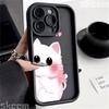 Милый мультяшный черно-белый кот Чехол для телефона Для iPhone 16 Pro Max 15 14 13 12 11 XS XR X 8 7 15 Plus Ударопрочный Мягкий силиконовый чехол