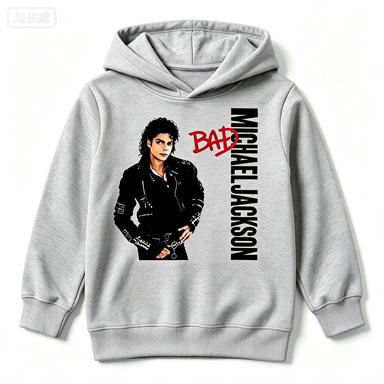 Детская толстовка с капюшоном Michajackson Bad Graphic для мальчиков и девочек, повседневная, с длинным рукавом, модная уличная одежда, детская одежда