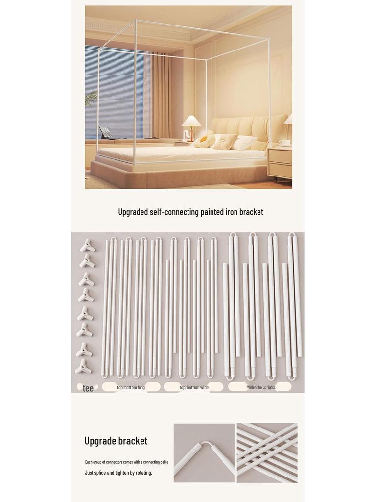 Blackout Anti-Fall Mosquito Net for Beds - Baby-Safe, Warm Bedroom Yurt Tent 