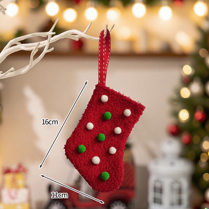 Christmas Stockings With Initials, Letter Embroidered Xmas Stockings Christmas Tree Hanging Pendant Party Decor Navidad Natal