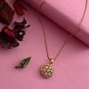 Gold Plated Pendant for Women with Unusual Austrian Crystals