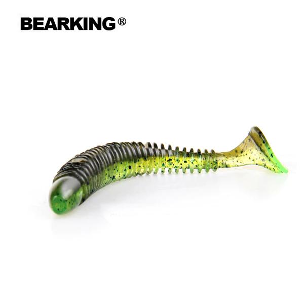 BEARKING Горячая рыболовная приманка, мягкая приманка, профессиональная приманка, 4 дюйма, 6 шт., 10 см/4,8 г, качественные искусственные воблеры для карпа