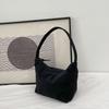 Solid Color Women Underarm Bags Soft Nylon Ladies Simple Hobos Shoulder Bag Female Clutch Purse Small Handbags Girls Armpit Bag