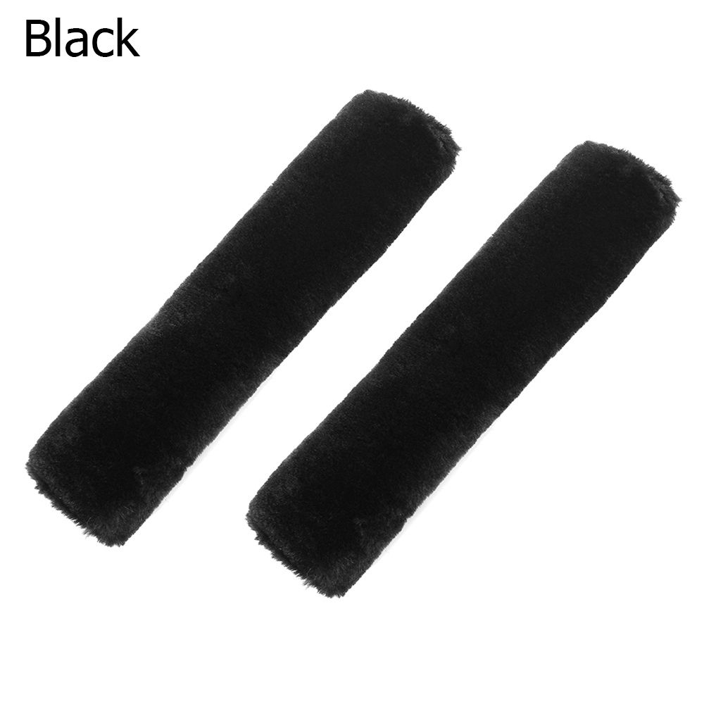 2 Pcs/Set Fashion Soft Auto  Harness Cover Plush Car Seatbelt Shoulder Pad  Seat Belt