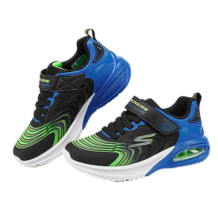 Skechers Детские удобные универсальные дышащие нескользящие прочные повседневные кроссовки Детские кроссовки Черный Синий Лимонный 403938L-BBLM
