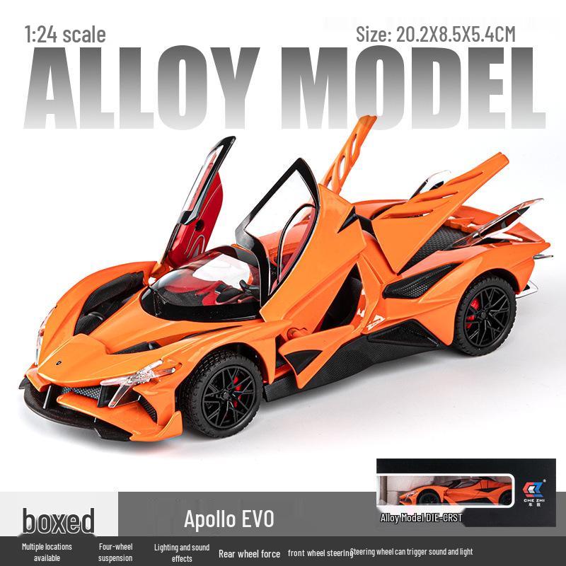 Apollo EVO 1:Игрушечная машинка из сплава - Стильная игра и декоративный подарок для мальчиков
