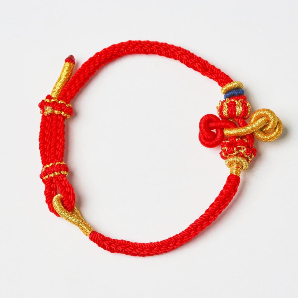 Гарантированный Успех Браслет Ручной Работы из Красной Нити с Золотыми Бусинами Кои Вэньчан для Мужчин, Женщин и Студентов
