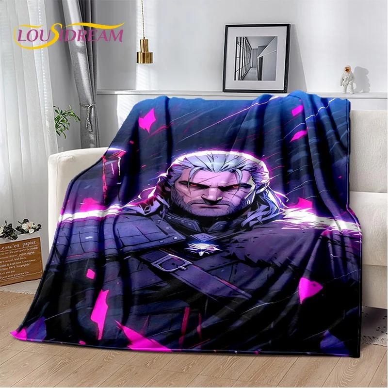 3D The W-Witcher Game Cartoon Soft Flannel Blanket for Beds Bedroom Sofa Picnic,Throw Blanket for Cover Outdoor Leisure Nap Gift