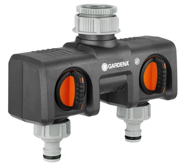 Double Water Distributor For Tap For 2 Hoses Gardena 8193-20 Adjustable Ogs