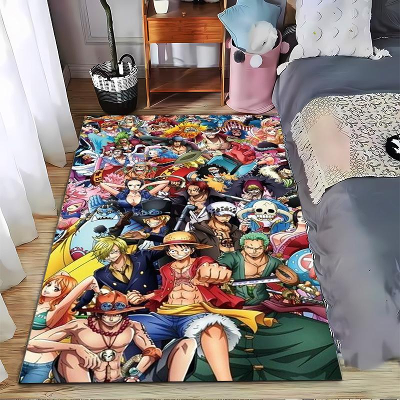 Colorful Anime Character Collage Pattern Carpet for Bedroom Decor Suitable for use as an anti-slip for living room bedroom sofas
