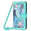 Совместимый с телефоном Samsung S25 кожаный чехол, A27 painted printed crossbody защитный чехол, S26 цветочный кошелек с отделениями для карт
