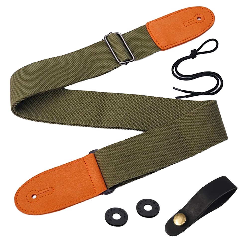 Adjustable Guitar Easy To Strap for Electric 1 2 Lock Pins Included [ESJNNK] Strap, Cotton, Install, Guitar/Acoustic Guitar/Bass, Durable, Neckband,