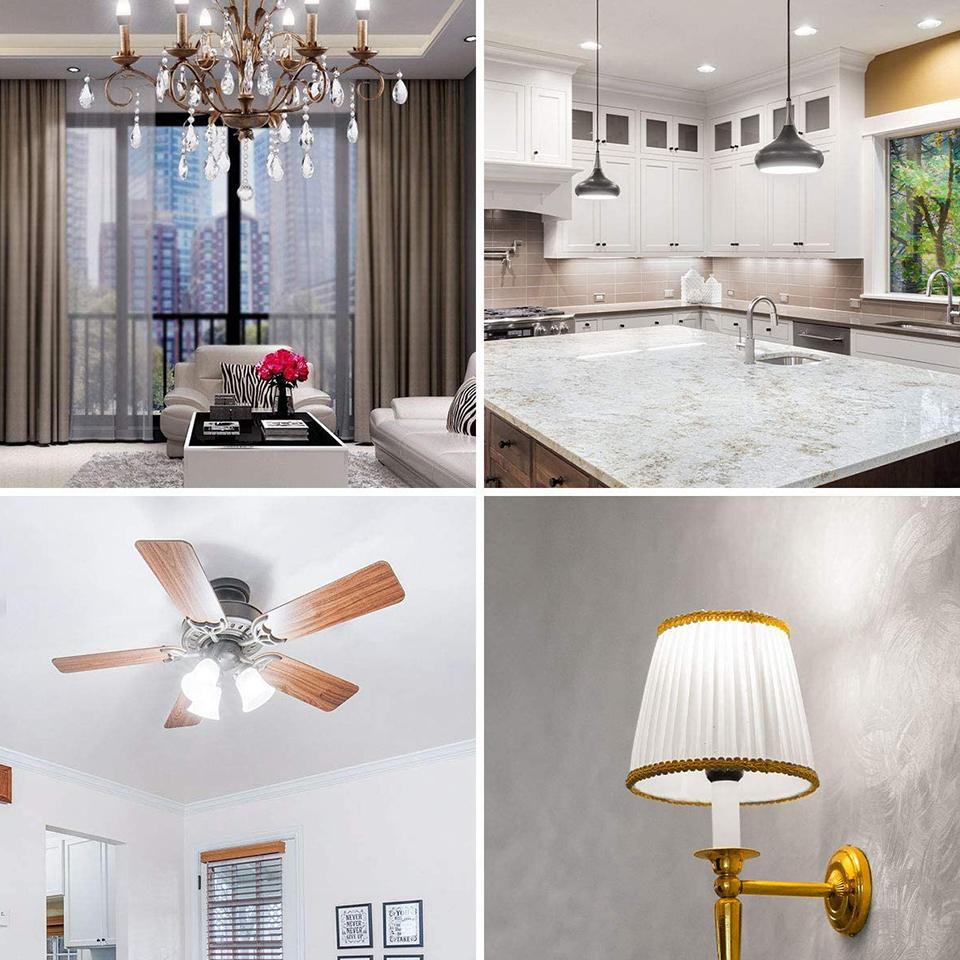 12 шт. Светодиодная лампа-свеча AC220В 3Вт 6Вт 9Вт 12Вт E27 E14 Холодный белый Нейтральный свет Теплый белый для люстр и хрустальных ламп