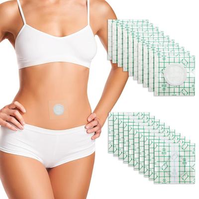 Одноразовый пластырь с касторовым маслом, полиуретановая пленка, обертывание с касторовым маслом для пупка, не наносящие вреда коже самоклеящиеся пластыри с касторовым маслом