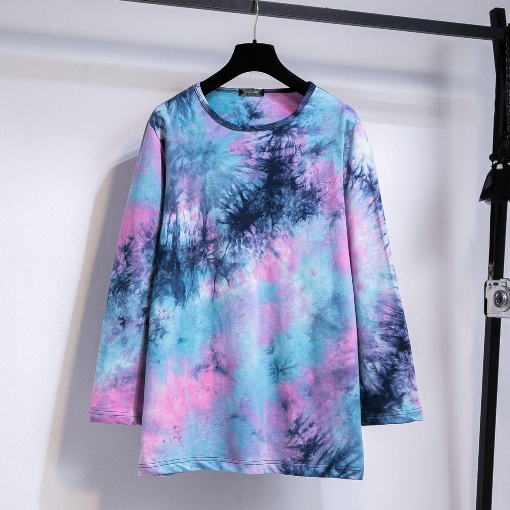 Милый женский пижамный комплект большого размера 2025 - Топ с длинным рукавом и брюки из чистого хлопка