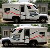 Черные+Красные Виниловые Наклейки Для Каравана Путешествия Прицепа Автодома Полосы Графика