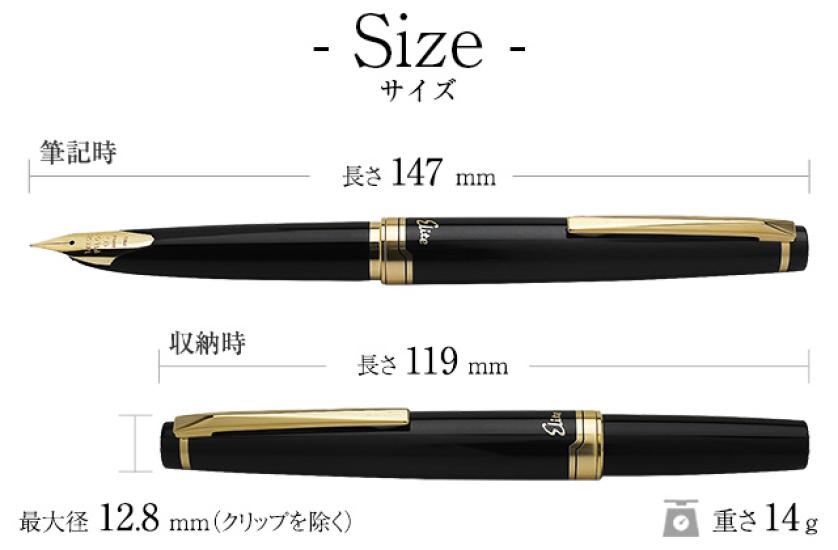 Перьевая ручка Pilot Elite 95S черная, тонкое перо FES-1MM-B-F с конвертером