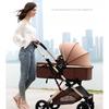 Легкая прогулочная коляска с высокой посадкой, амортизацией, двусторонним блоком для новорожденных, многофункциональная складная детская коляска