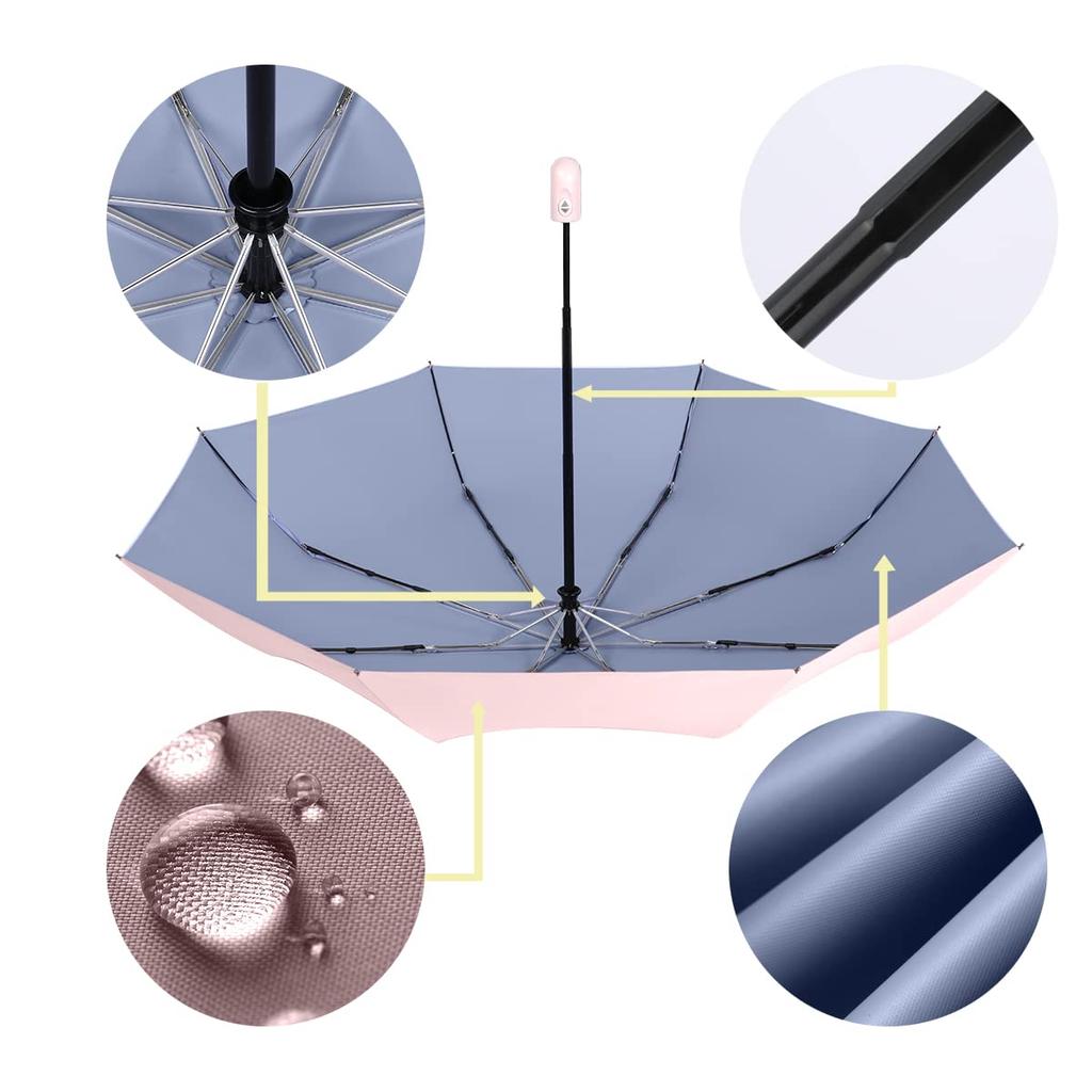 Новый автоматический складной складной УФ-свет, тепло, УФ-ветер, вода, подходит как для солнца, так и для дня [Выпуск 2024 г.] Зонт, одно касание