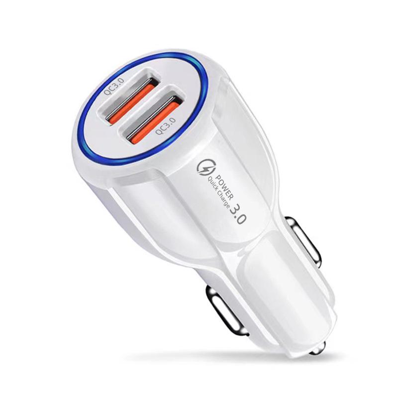 Dual USB QC3.0 Car Charger for Samsung & Huawei - Fast Charging On-Board Adapter
