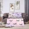 Eyelash Cartoon Eyelashes Blankets Fleece Spring/Autumn  Portable Super Warm Throw Blanket for Bedding Outdoor Bedspreads