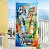 Halloween Soccer Fun Customized Name Beach Towel Soft Durable Quick-Dry Suitable for Sports Travel Swimming Yoga Bathroom Beach And Pool