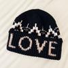Polyester Slouchy Beanie Knitted Hat Face Slimming Warm Thick Winter Hat  For Women