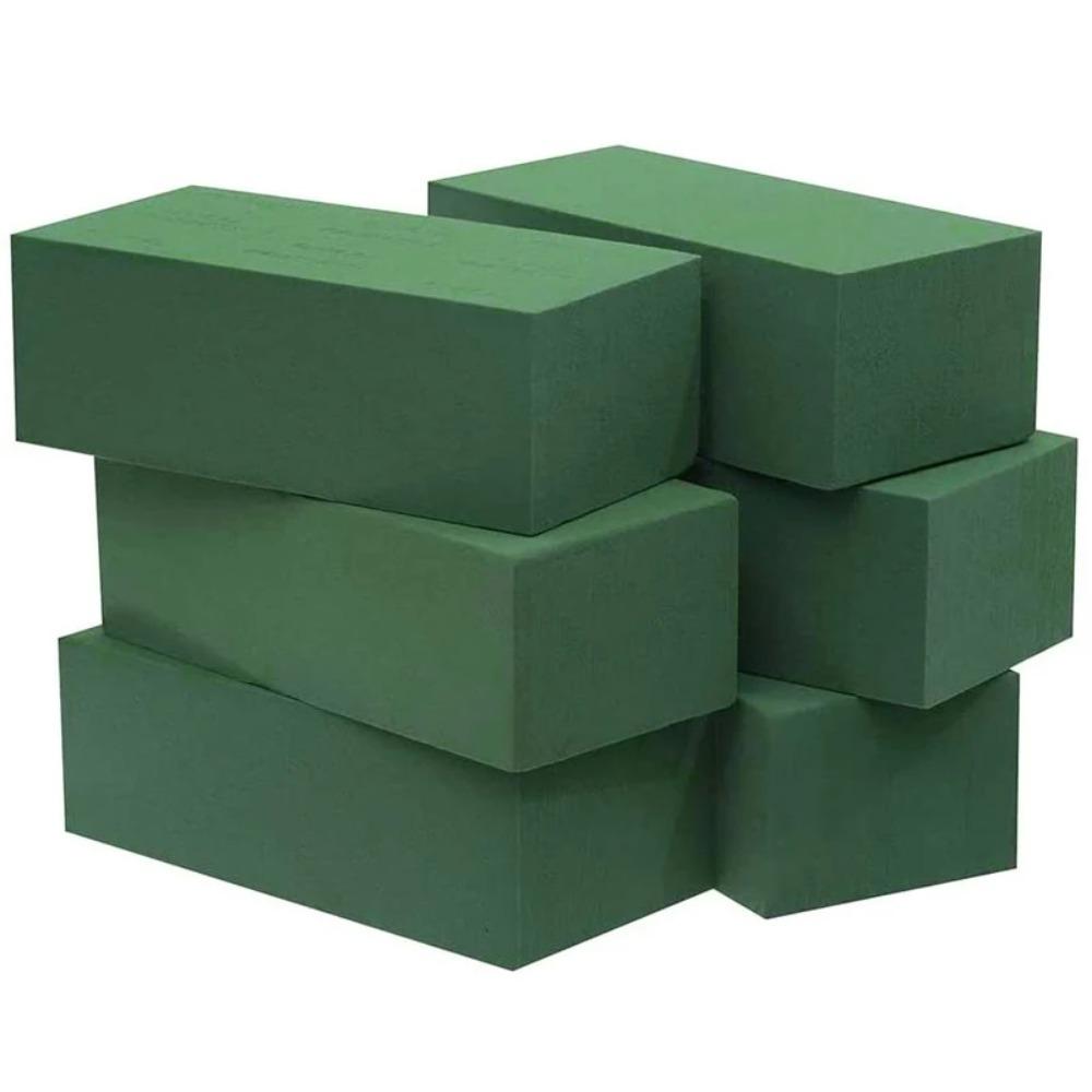 2/4/6pcs Rectangle Floral Foam Brick Green Artificial Flower Mud  DIY Crafts Supplies