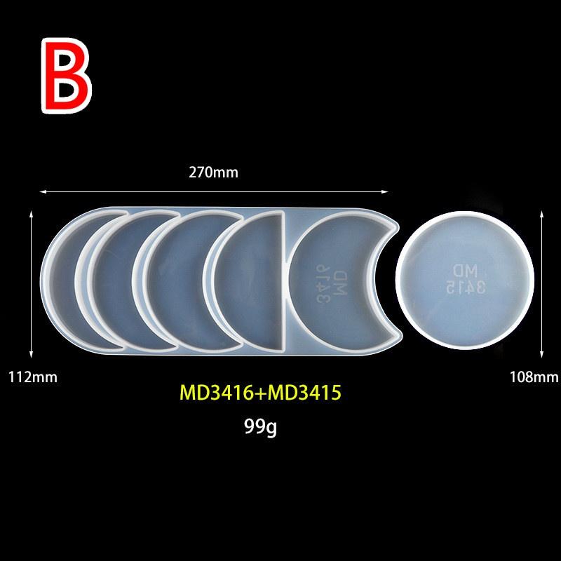Формы из смолы «Фазы Луны» Формы из силикона «Полумесяц» Формы из эпоксидной смолы «Полная Луна» Формы из молодой Луны для поделок из смолы «Сделай сам» Украшения