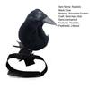 Halloween Black Feathered Crow Lifesize Realistic Raven Prop Handmade Artificial Birds Model for Indoor Outdoor Halloween Party Decor