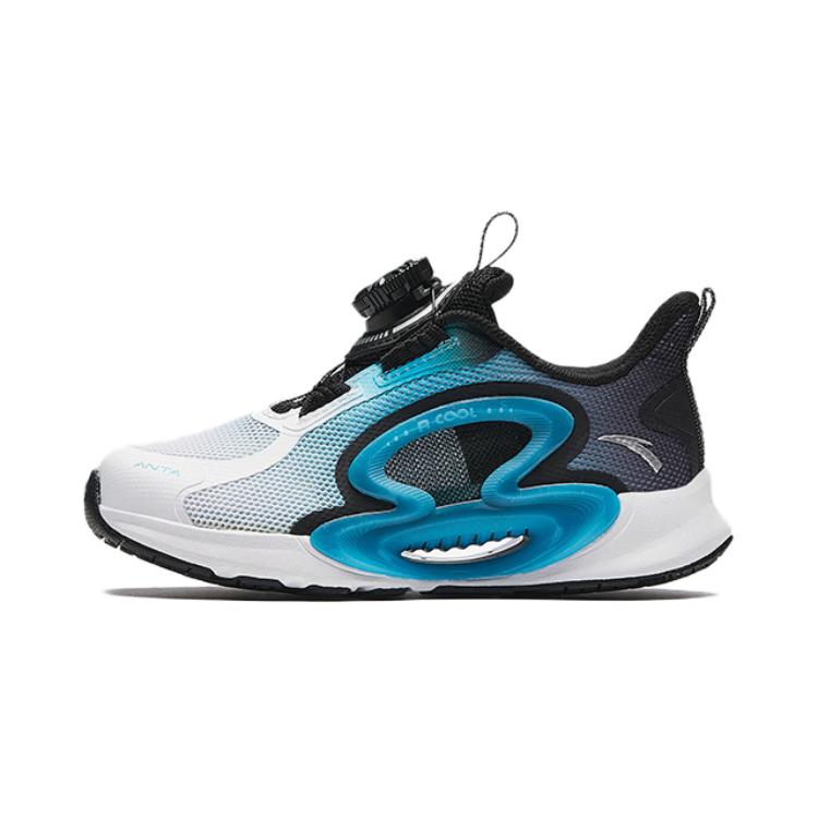 Anta Kids Monthly Comfortable Simple Physical Test Shock Absorption Wear Resistant Low Top Running Shoes Kids Sneaker Blue White A312429999-2