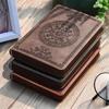 A6 Retro Style Pocket Type Mini Notebook Cute Compact Portable Hard Shell PU Leather Note Book School Supplies Office Diary