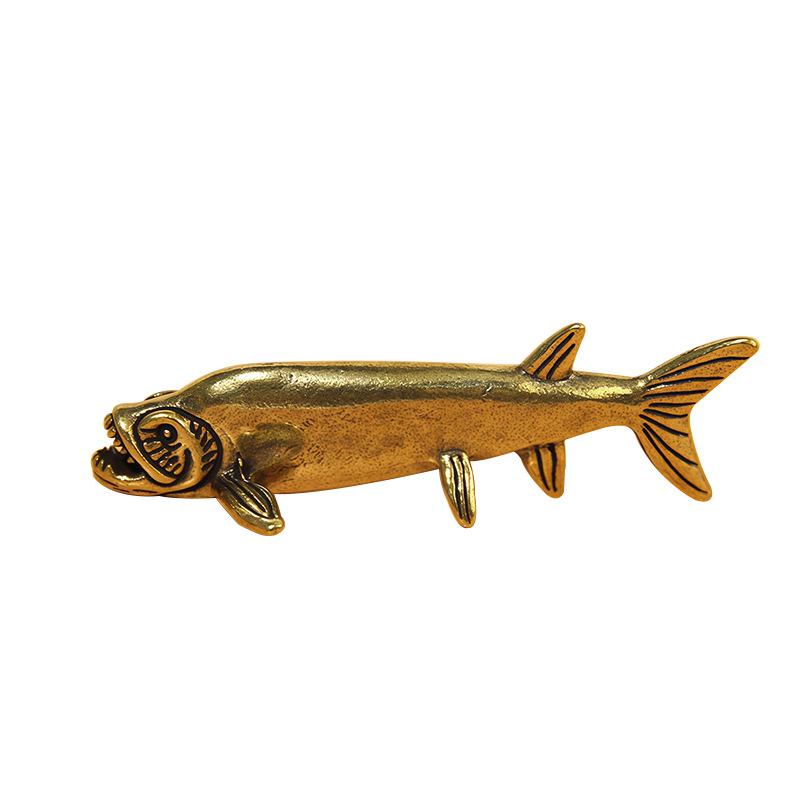 Retro Brass Prehistoric Creature Sword Fish Ornament