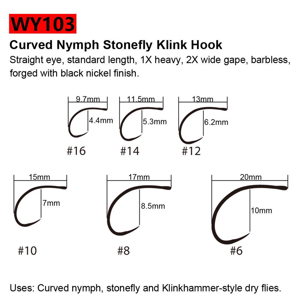 Черные никелевые крючки для завязывания мушек Bimoo, 30 шт./упак., крючки для завязывания мушек Nymph Stonefly Emerger Streamer Caddis, сухие крючки для мушки, крючки для ловли форели
