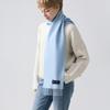 ABRAHAM MOON Merino Wool Muffler 25cm - Baby Blue