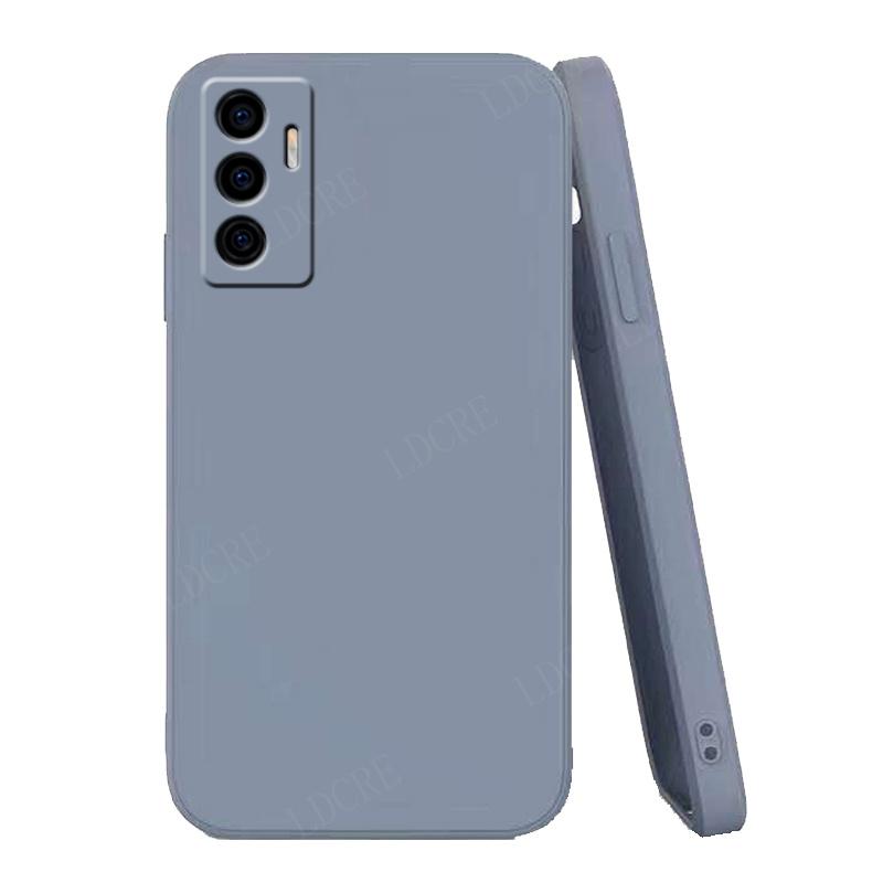 Для чехла Vivo V23E чехол для Vivo V23E Capas Phone Bumper роскошный жидкий силиконовый противоударный полный мягкий чехол для Vivo V23E Fundas