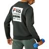 Fila Толстовка мужская спортивная с длинным рукавом и круглым вырезом, логотип серии Athletics, черная A11M011237GBK