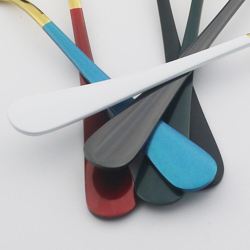 Набор столовой посуды из нержавеющей стали, набор столового серебра, черное золото, обеденная ложка, столовые приборы, столовые приборы, набор посуды для пикника, кухни, дома