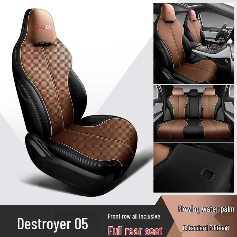 BYD Destroyer 05 Car Seat Cushion - Four Seasons, Full Surround, Five-Seat, Cartoon Design, Fits 22 Models